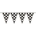100' String Triangle Checkered Racing Pennants(48 Pennants) 30' String Tri
